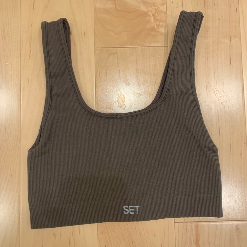 SetActive Espresso Sports Bra and Leggings Set XS
